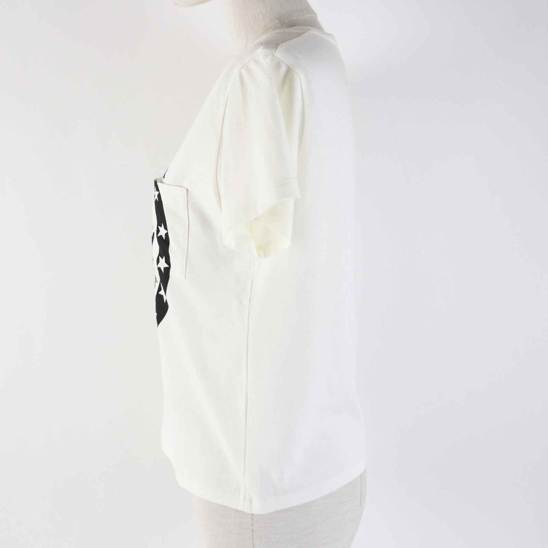 Excellent GUCCI×Disney Short sleeve T-shirt Donald Duck Ivory black Women XS