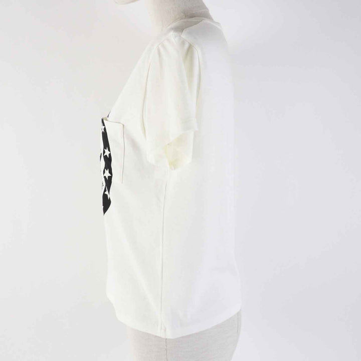 Excellent GUCCI×Disney Short sleeve T-shirt Donald Duck Ivory black Women XS