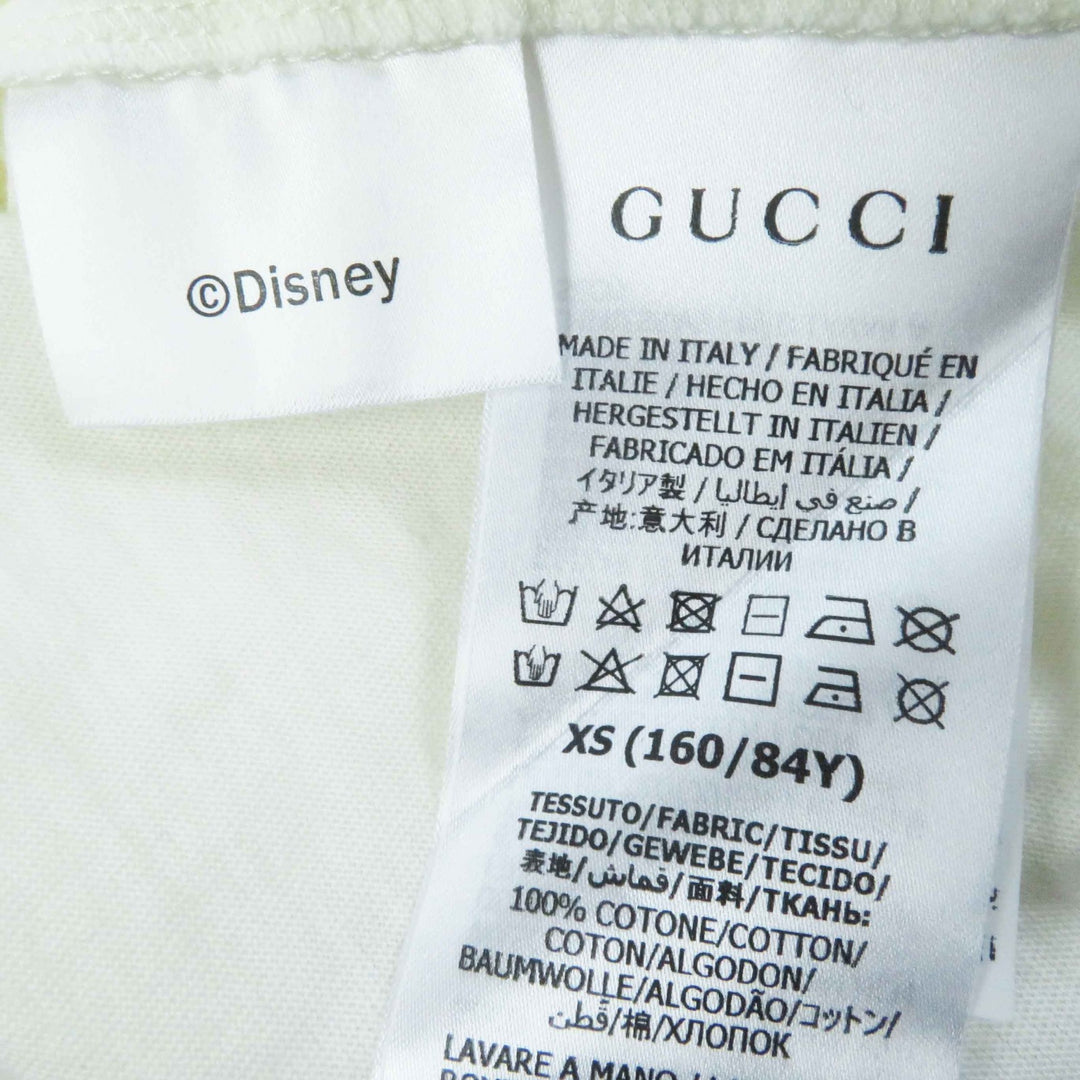 Excellent GUCCI×Disney Short sleeve T-shirt Donald Duck Ivory black Women XS