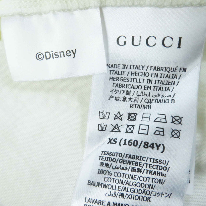 Excellent GUCCI×Disney Short sleeve T-shirt Donald Duck Ivory black Women XS