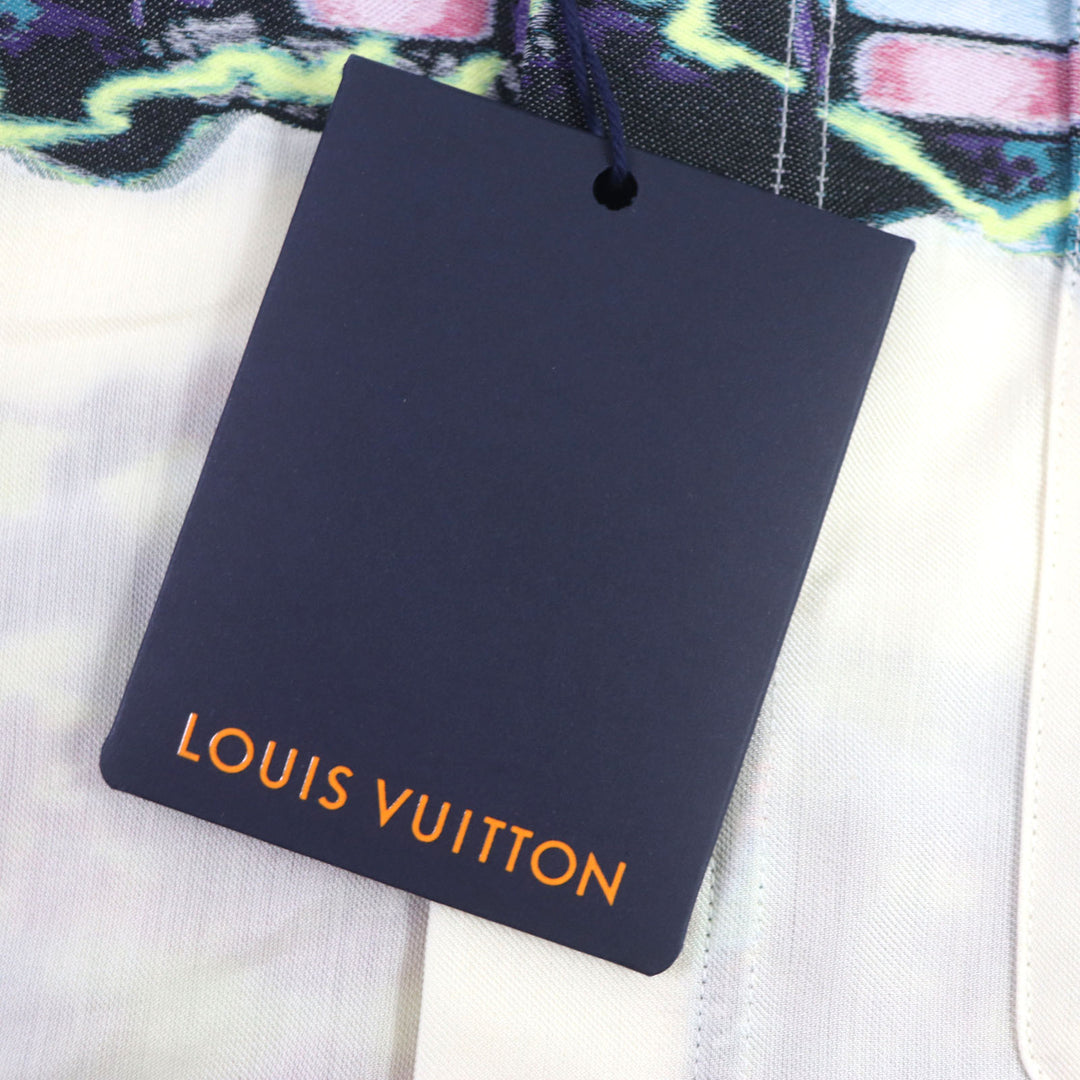 Pristine LOUIS VUITTON Long sleeve shirt LV Graffiti polyester mens S HNS09W