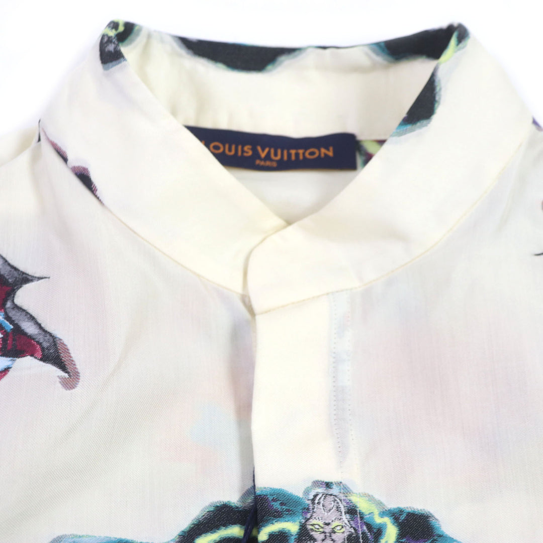 Pristine LOUIS VUITTON Long sleeve shirt LV Graffiti polyester mens S HNS09W