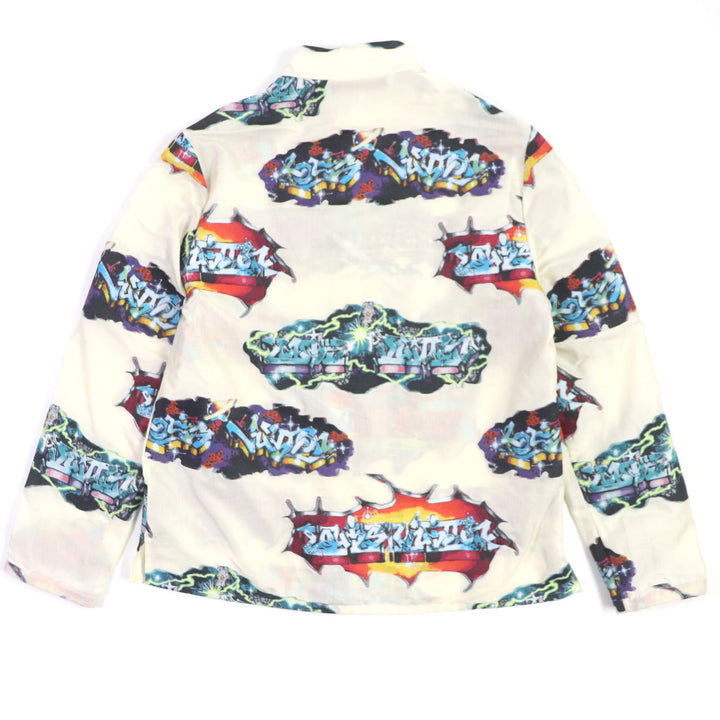 Pristine LOUIS VUITTON Long sleeve shirt LV Graffiti polyester mens S HNS09W
