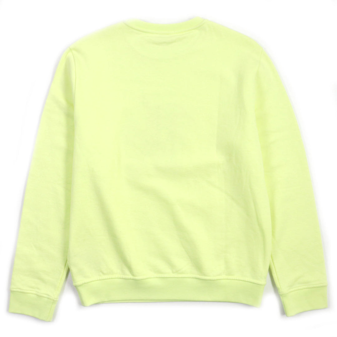 Pristine HERMES sweat Chevaux en symmetry Crewneck lime cotton mens M 31-5765