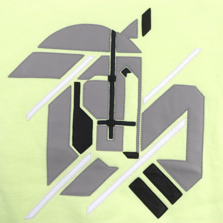Pristine HERMES sweat Chevaux en symmetry Crewneck lime cotton mens M 31-5765