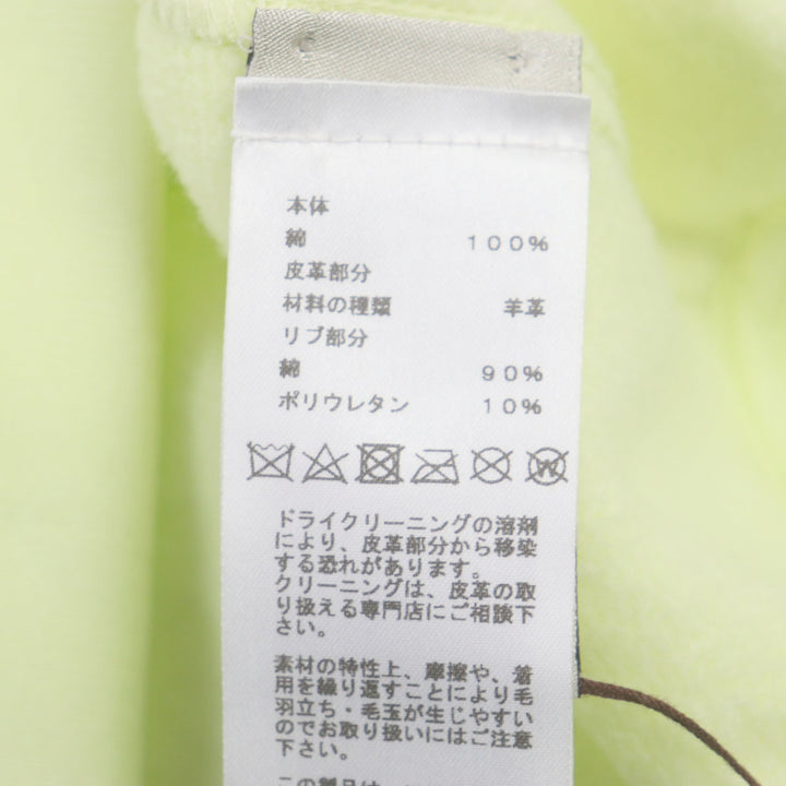 Pristine HERMES sweat Chevaux en symmetry Crewneck lime cotton mens M 31-5765