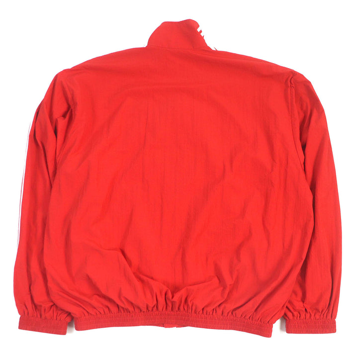 Excellent BALENCIAGA×adidas Jacket TRACKSUIT 3-Stripes Trefoil Red Nylon mens L 712280