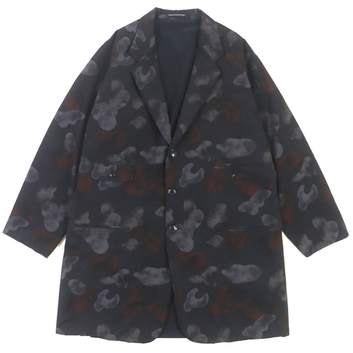 Very Good Yohji Yamamoto POUR HOMME coat Wool gabardine reversible tailored Black 2