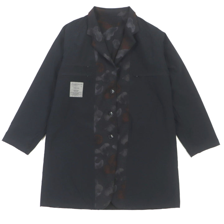 Very Good Yohji Yamamoto POUR HOMME coat Wool gabardine reversible tailored Black 2