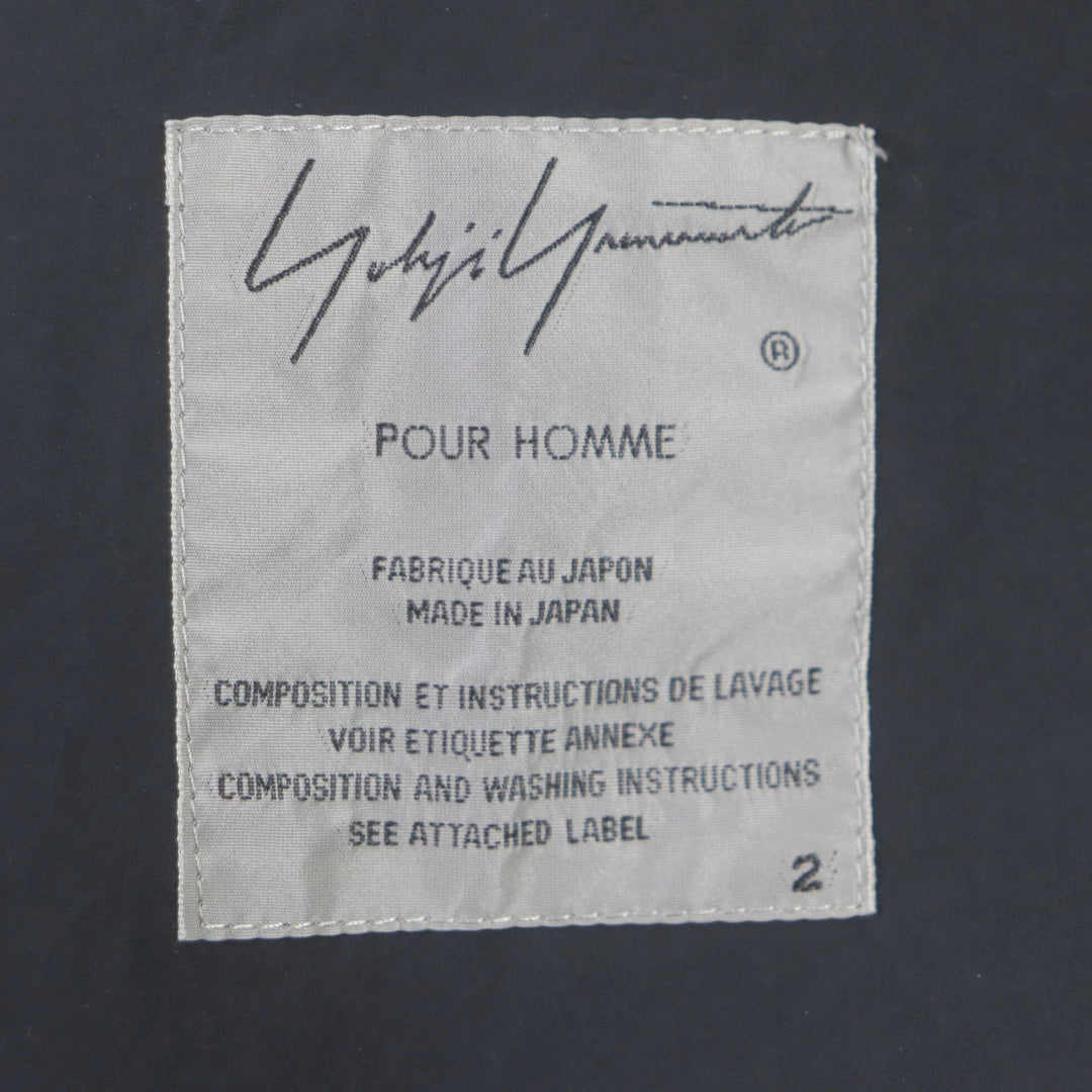 Very Good Yohji Yamamoto POUR HOMME coat Wool gabardine reversible tailored Black 2