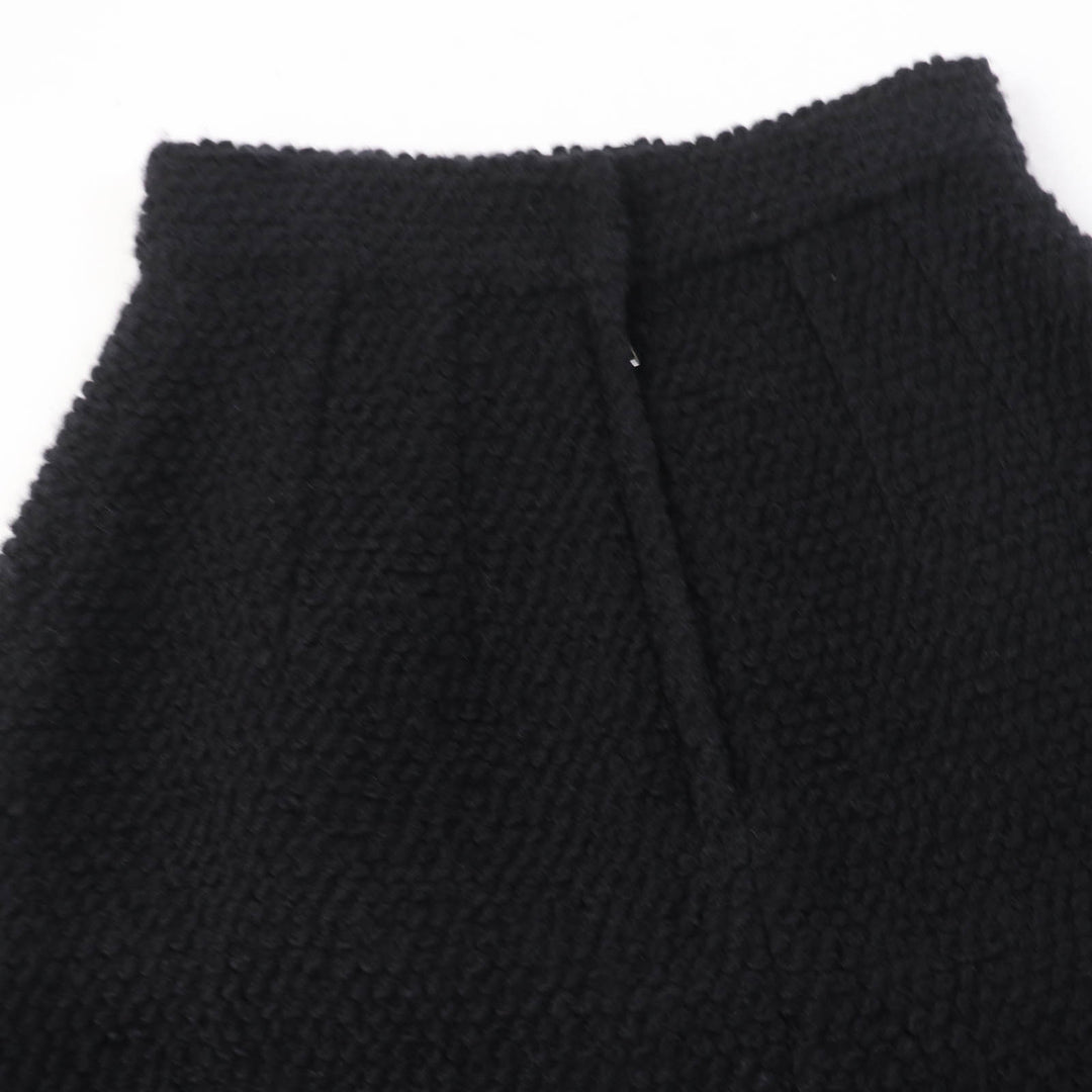 Pristine DOLCE&GABBANA skirt Flower lace knit black wool Women 36 F4R37T