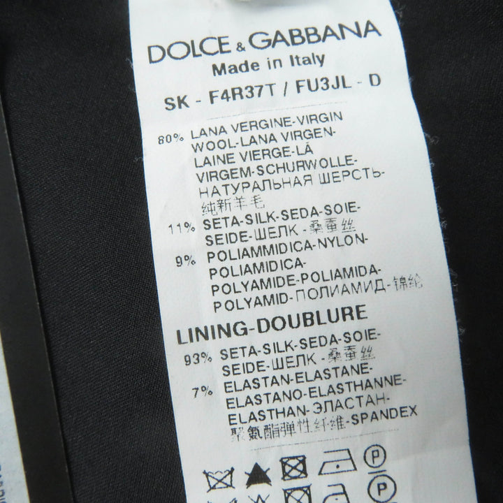 Pristine DOLCE&GABBANA skirt Flower lace knit black wool Women 36 F4R37T