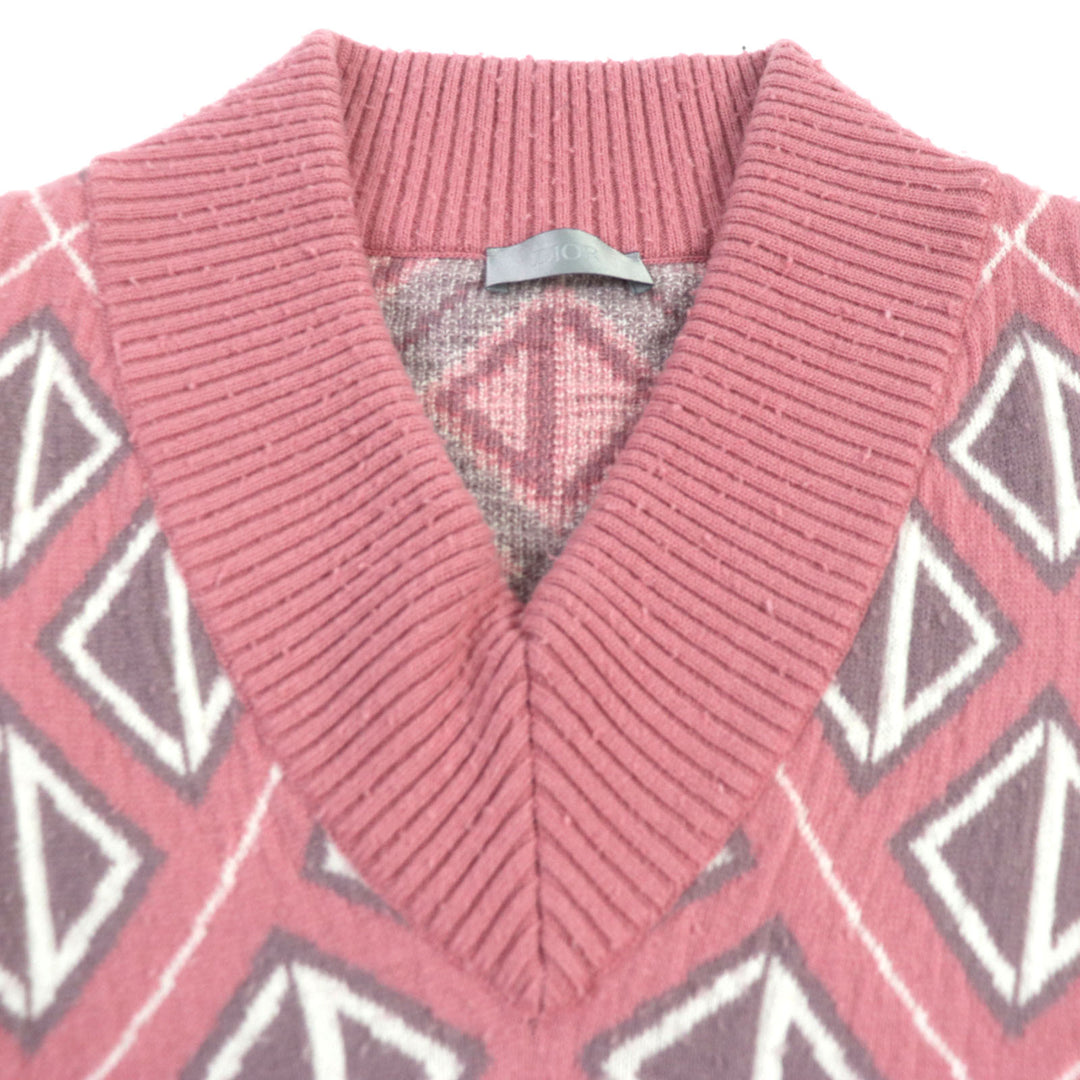 Excellent DIOR×Travis Scott knit Cactus jack CD Diamond Pilling Processing L