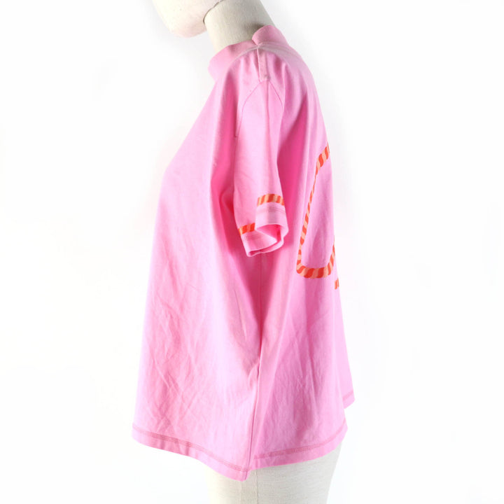 Excellent HERMES Short sleeve T-shirt cartouche Mock neck pink Women 34 3E4621DL