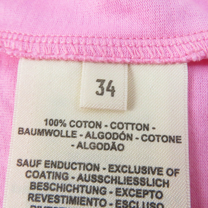 Excellent HERMES Short sleeve T-shirt cartouche Mock neck pink Women 34 3E4621DL