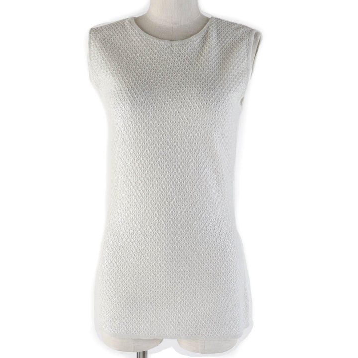 Great CHANEL knit Sleeveless with bag charm Light gray Women 38 09P P35700K02085