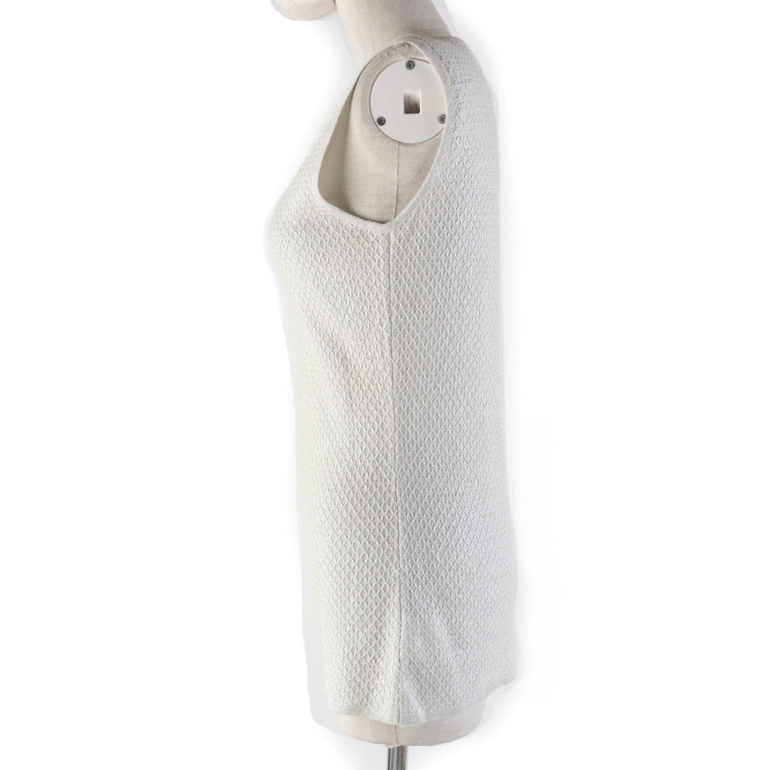 Great CHANEL knit Sleeveless with bag charm Light gray Women 38 09P P35700K02085