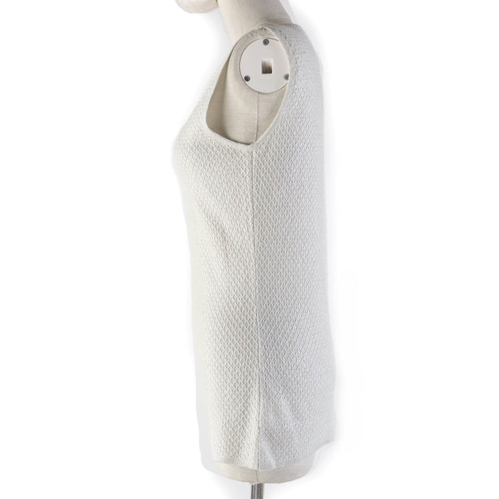 Great CHANEL knit Sleeveless with bag charm Light gray Women 38 09P P35700K02085