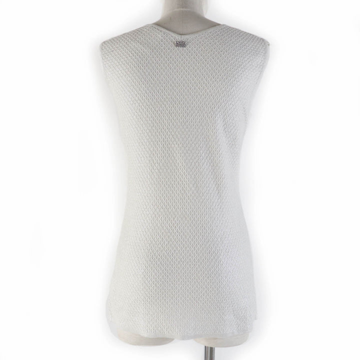Great CHANEL knit Sleeveless with bag charm Light gray Women 38 09P P35700K02085