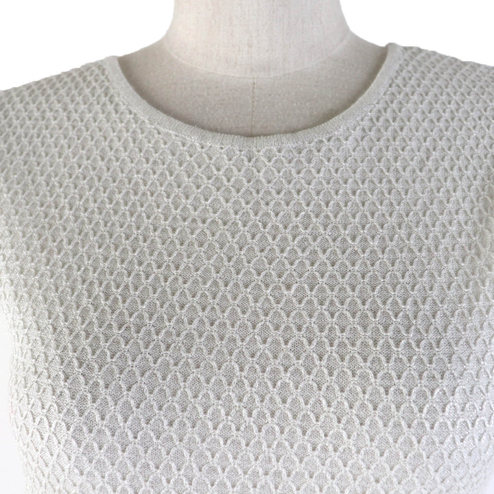 Great CHANEL knit Sleeveless with bag charm Light gray Women 38 09P P35700K02085