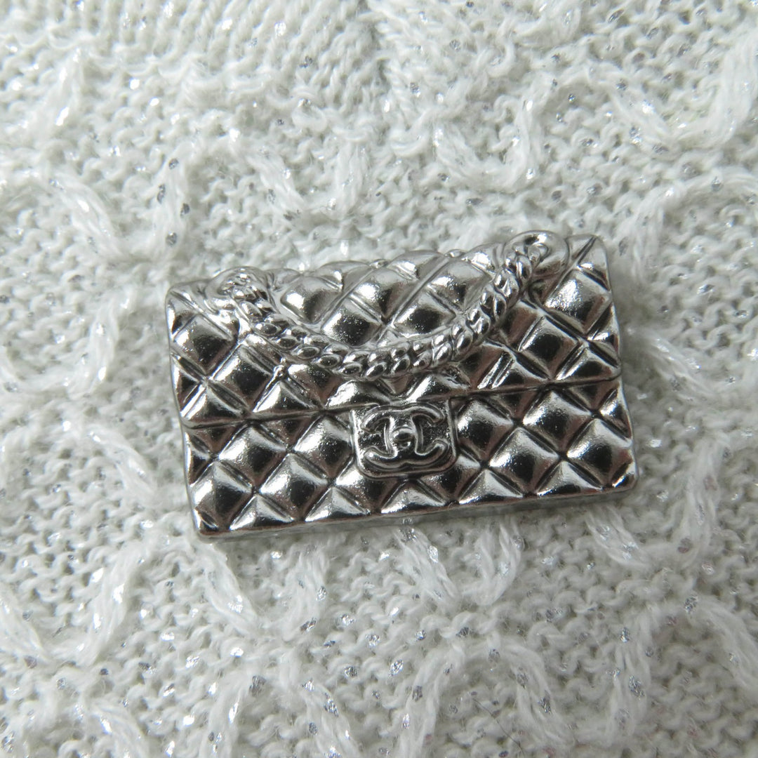 Great CHANEL knit Sleeveless with bag charm Light gray Women 38 09P P35700K02085