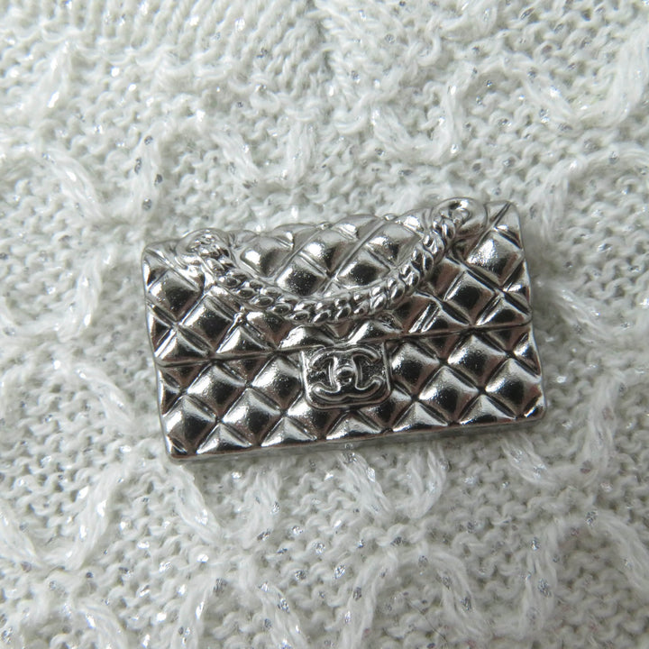 Great CHANEL knit Sleeveless with bag charm Light gray Women 38 09P P35700K02085