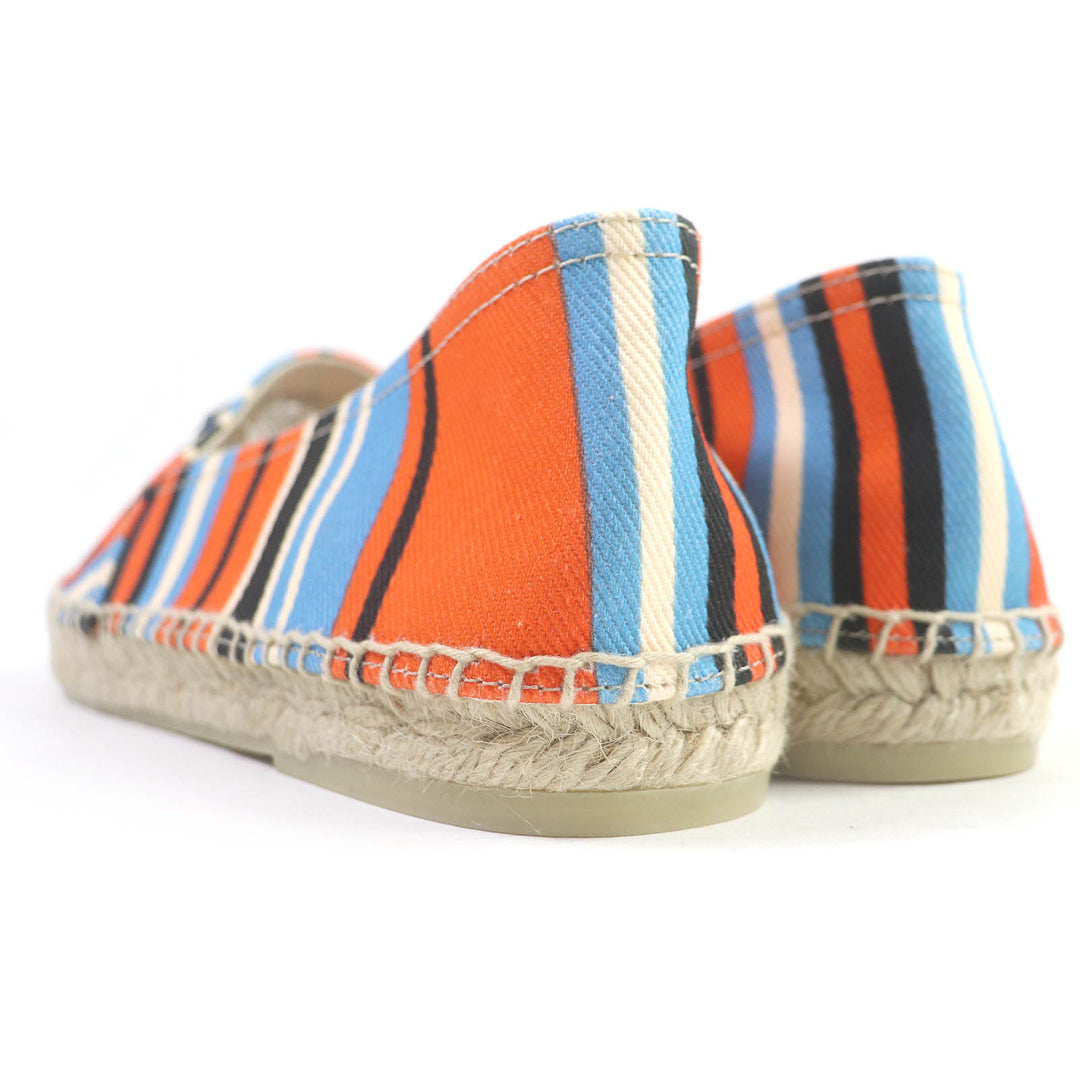 Pristine PRADA Slip-on Striped Triangle Logo Triangle Plate canvas mens 8 2DE136