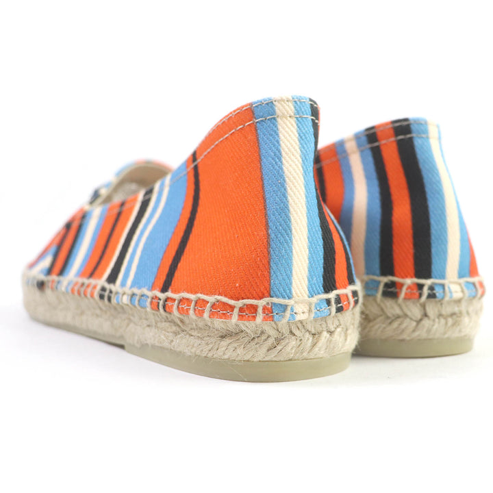 Pristine PRADA Slip-on Striped Triangle Logo Triangle Plate canvas mens 8 2DE136