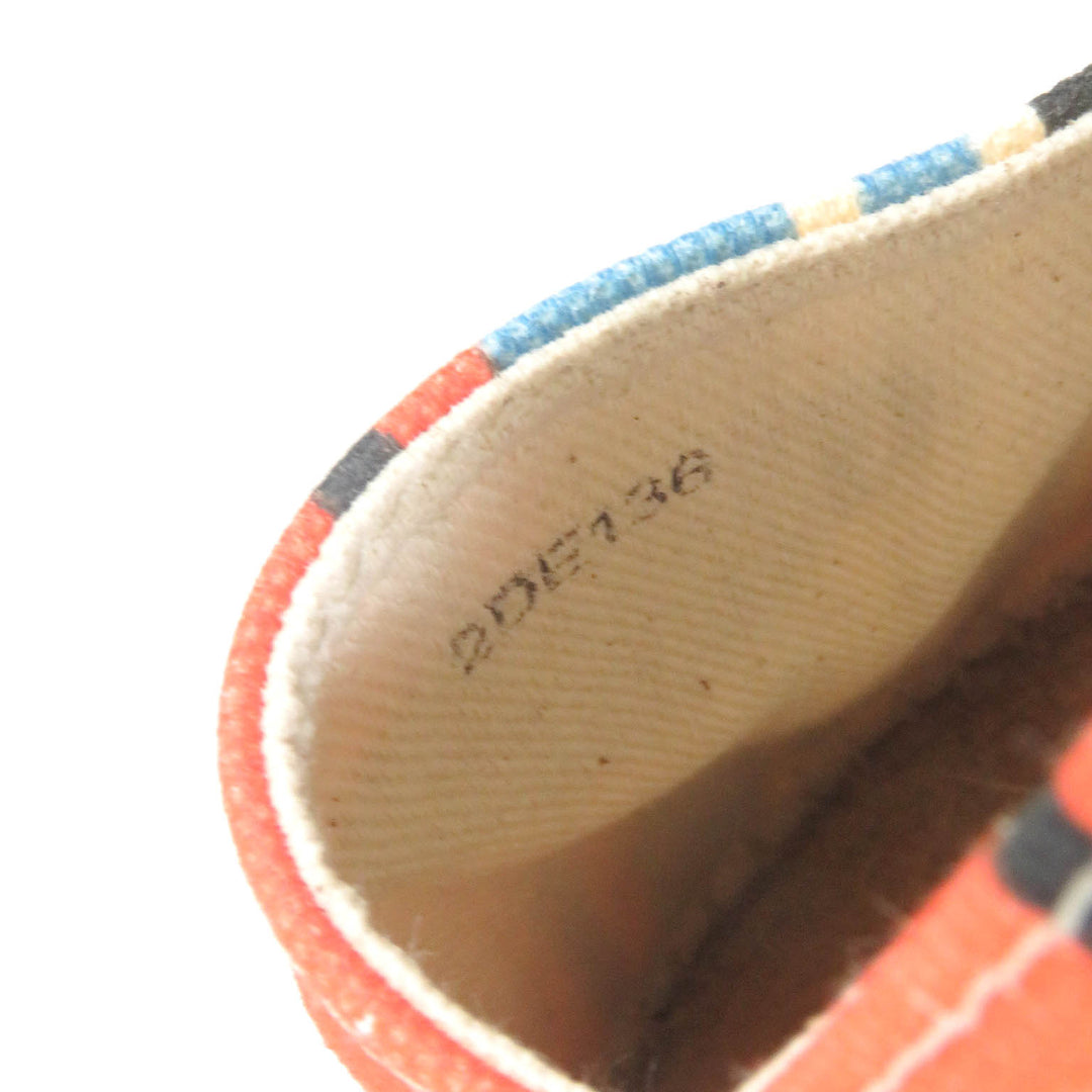 Pristine PRADA Slip-on Striped Triangle Logo Triangle Plate canvas mens 8 2DE136