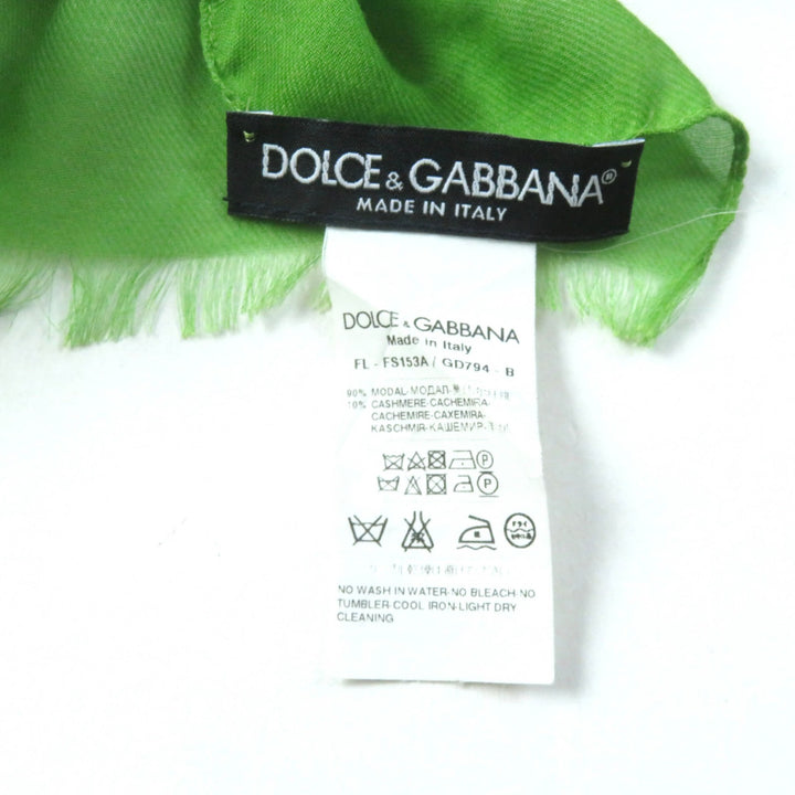 Excellent DOLCE&GABBANA Stall Large shawl with fringe, logo, flower and fruit design Multi Modal Women
