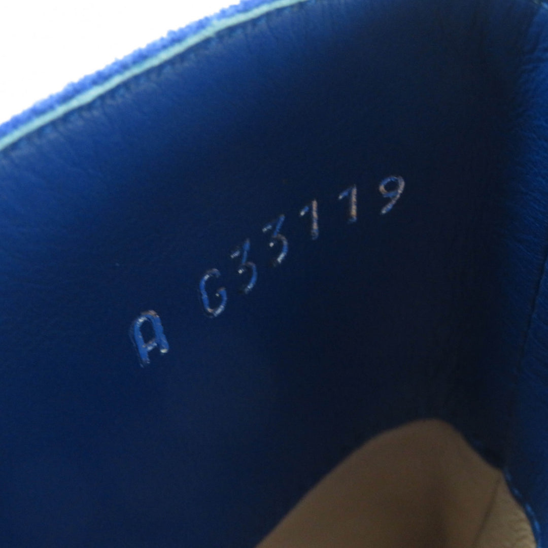Great CHANEL short boots GABRIEIIE COCO blue-black Suede leather Women 35 G33119