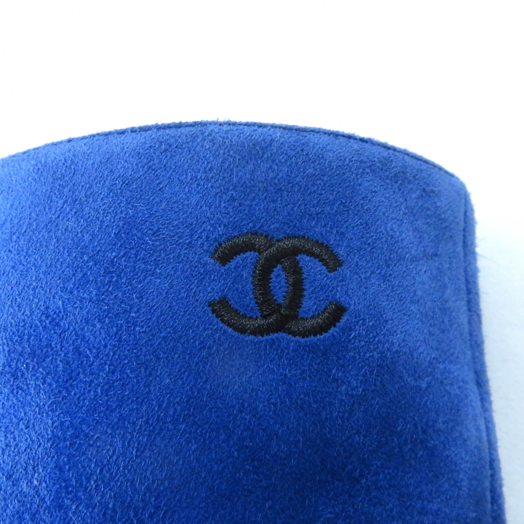 Great CHANEL short boots GABRIEIIE COCO blue-black Suede leather Women 35 G33119