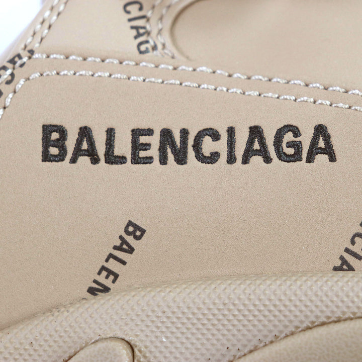 Pristine BALENCIAGA sneakers TRIPLE S Triple S embroidery Brown leather mens 43