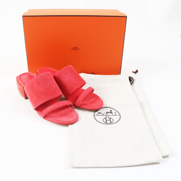 Excellent HERMES Sandals Cornelia Medorheal Suede leather Women 35.5 211060Z