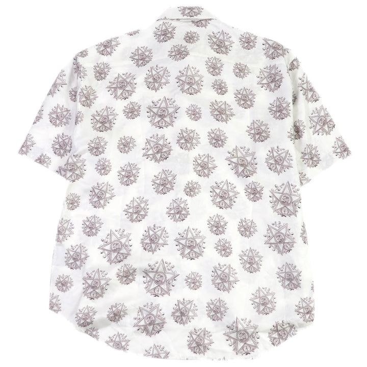 Excellent DIOR Short sleeve shirt CD Etoile all-over pattern silk mens 39