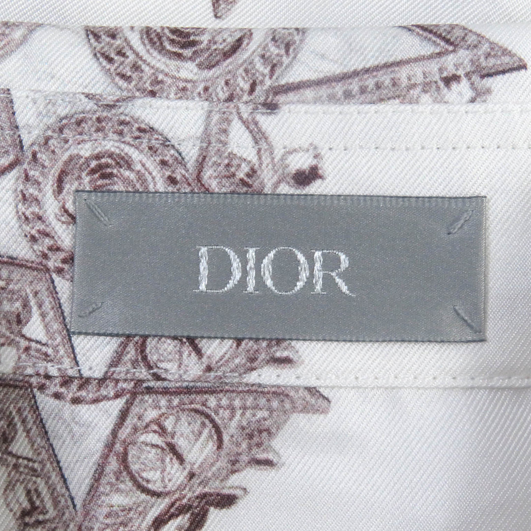 Excellent DIOR Short sleeve shirt CD Etoile all-over pattern silk mens 39