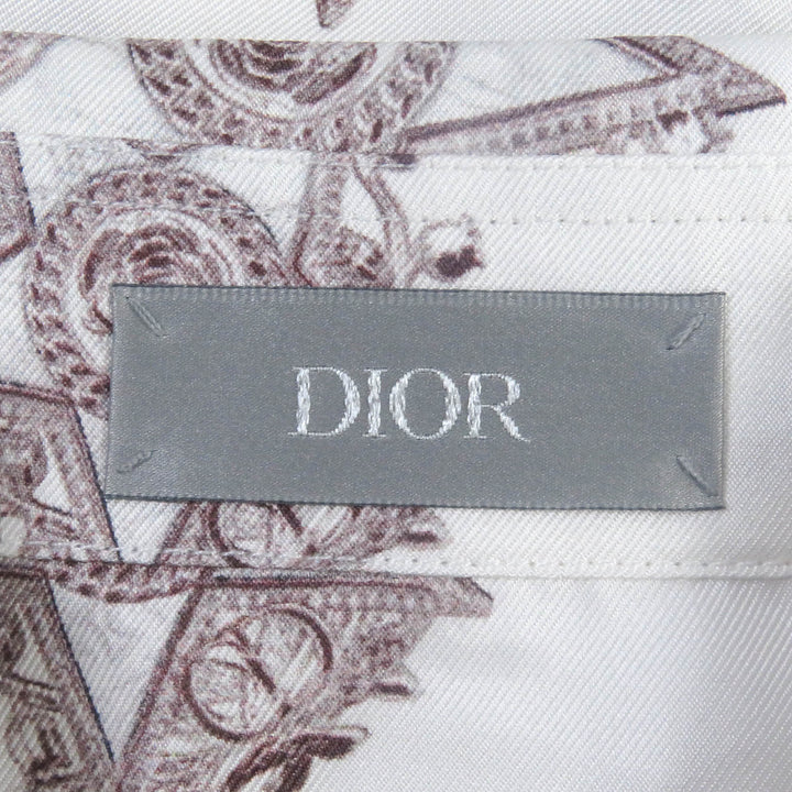 Excellent DIOR Short sleeve shirt CD Etoile all-over pattern silk mens 39