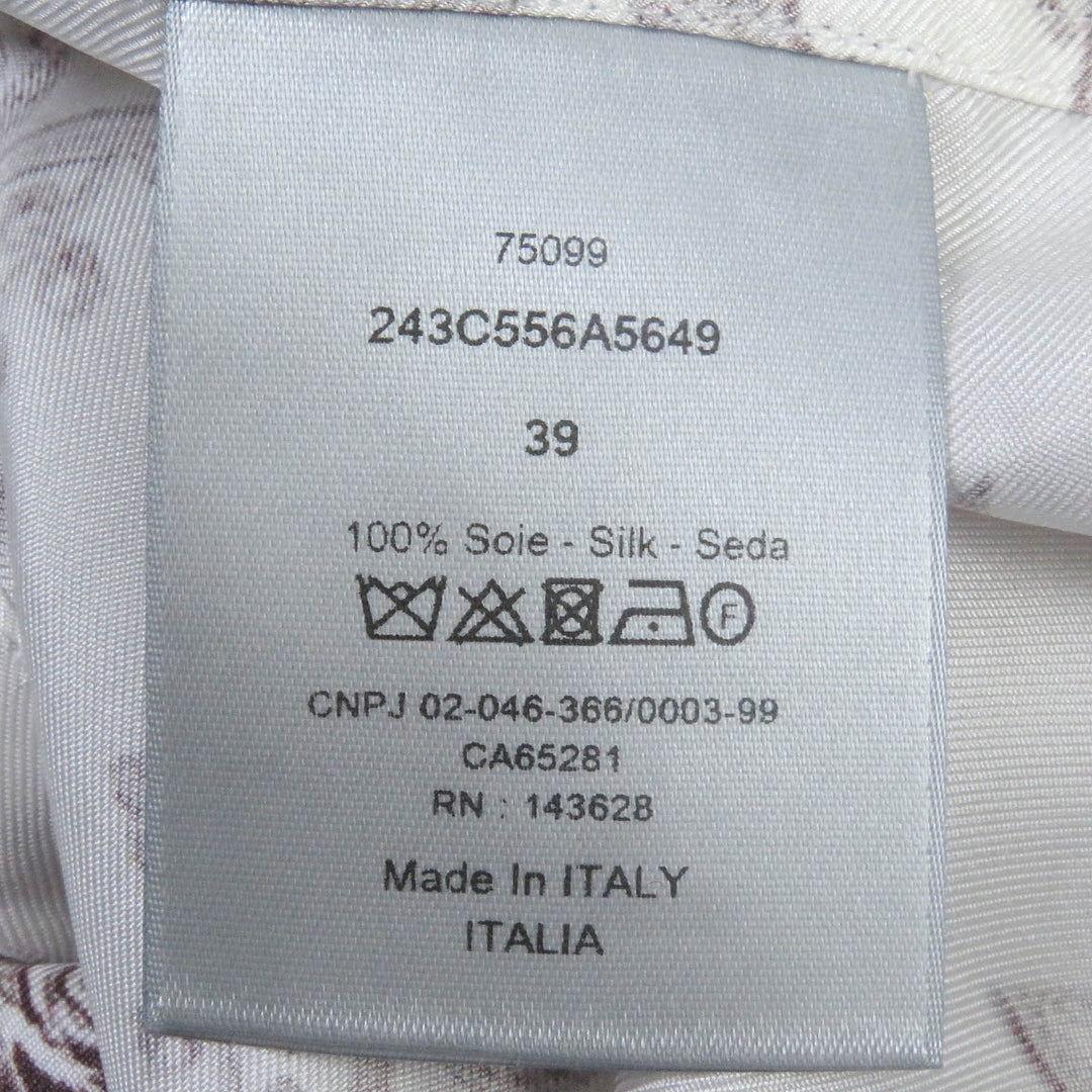 Excellent DIOR Short sleeve shirt CD Etoile all-over pattern silk mens 39