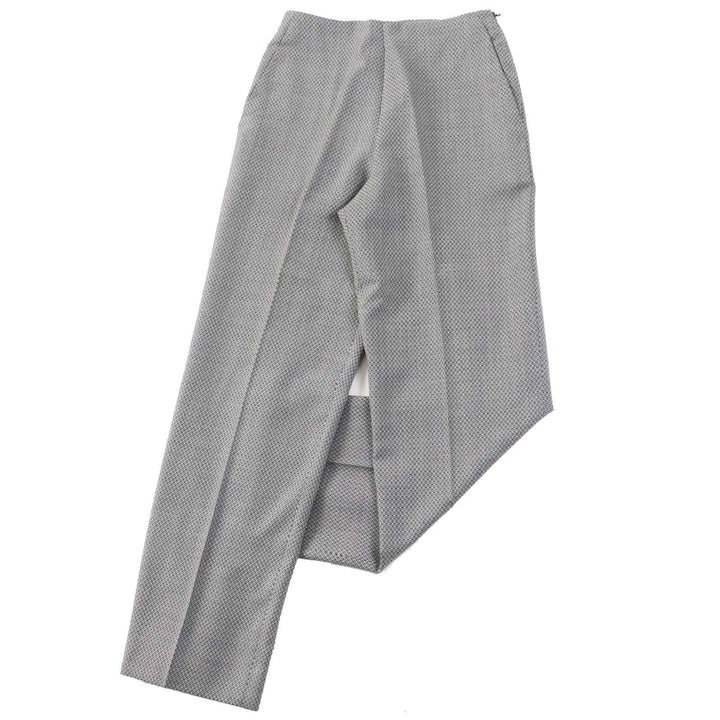 Excellent HERMES Pants Rare H Pattern Archive Black Grey wool Women 34
