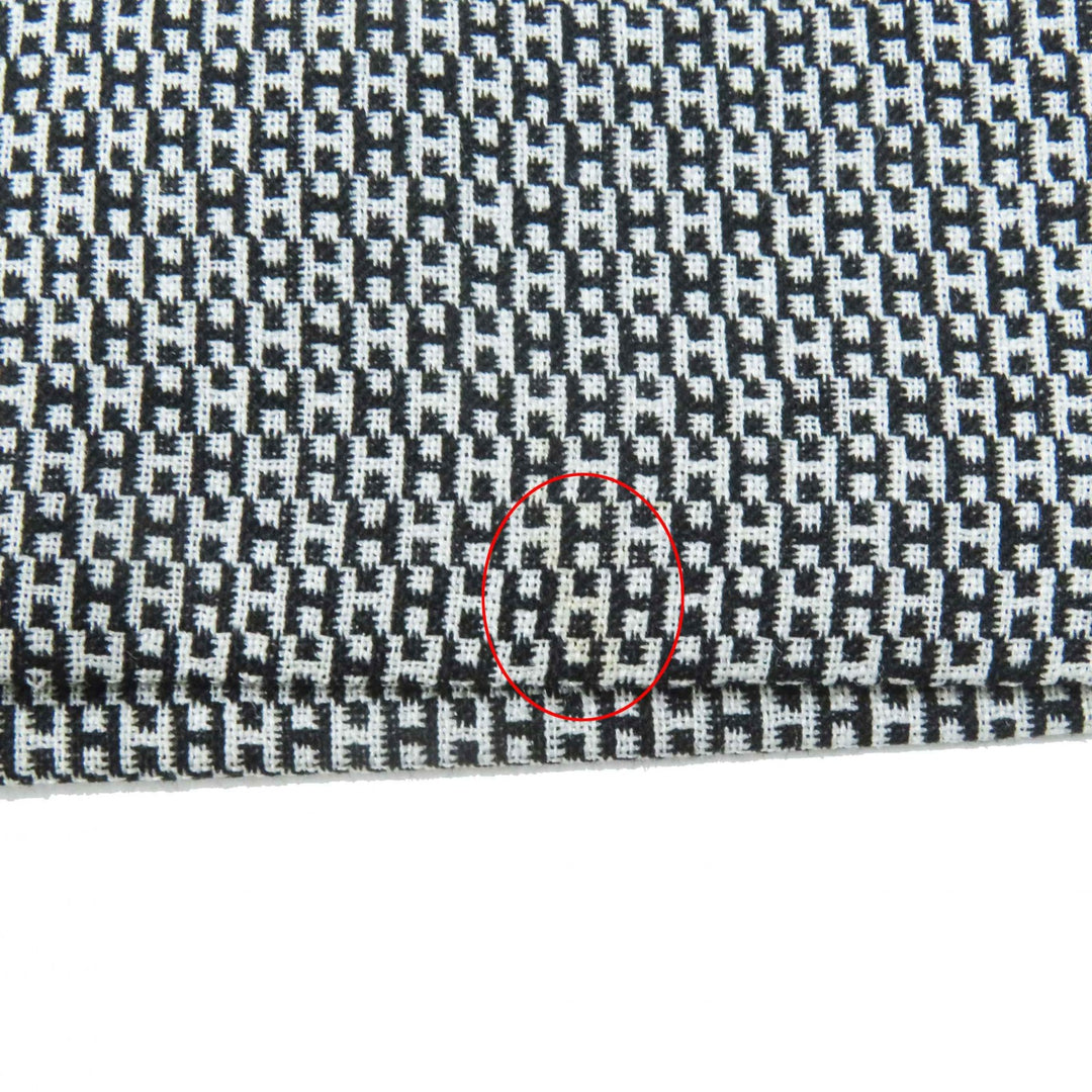 Excellent HERMES Pants Rare H Pattern Archive Black Grey wool Women 34