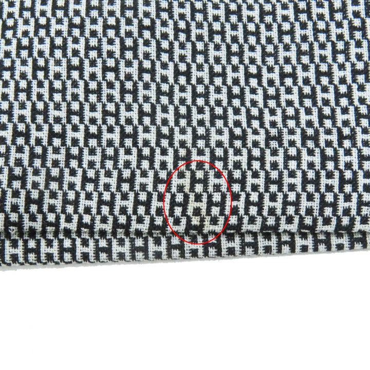 Excellent HERMES Pants Rare H Pattern Archive Black Grey wool Women 34