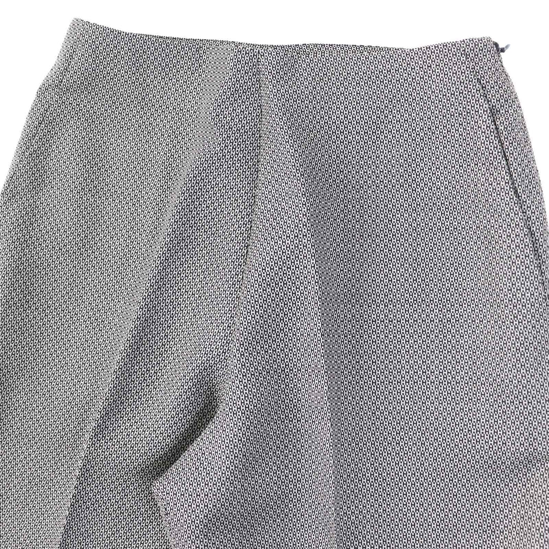 Excellent HERMES Pants Rare H Pattern Archive Black Grey wool Women 34