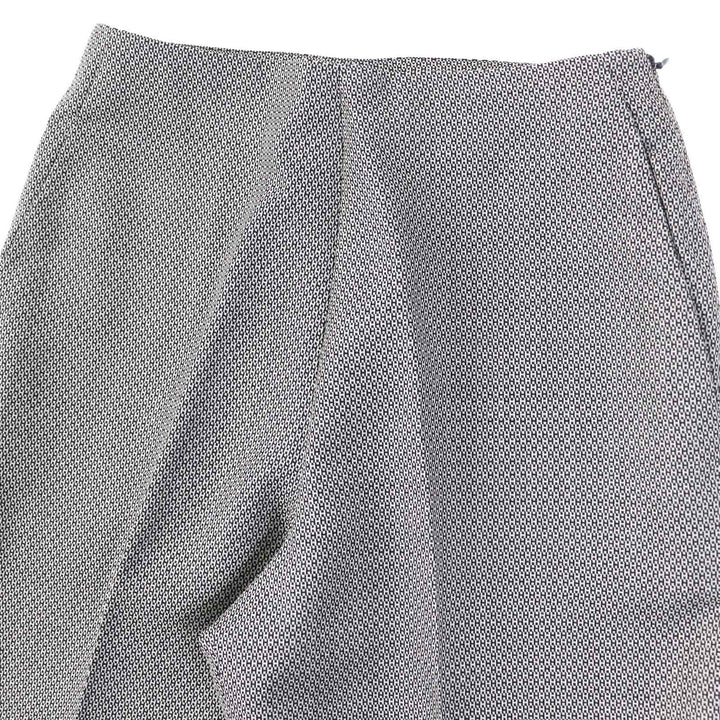 Excellent HERMES Pants Rare H Pattern Archive Black Grey wool Women 34