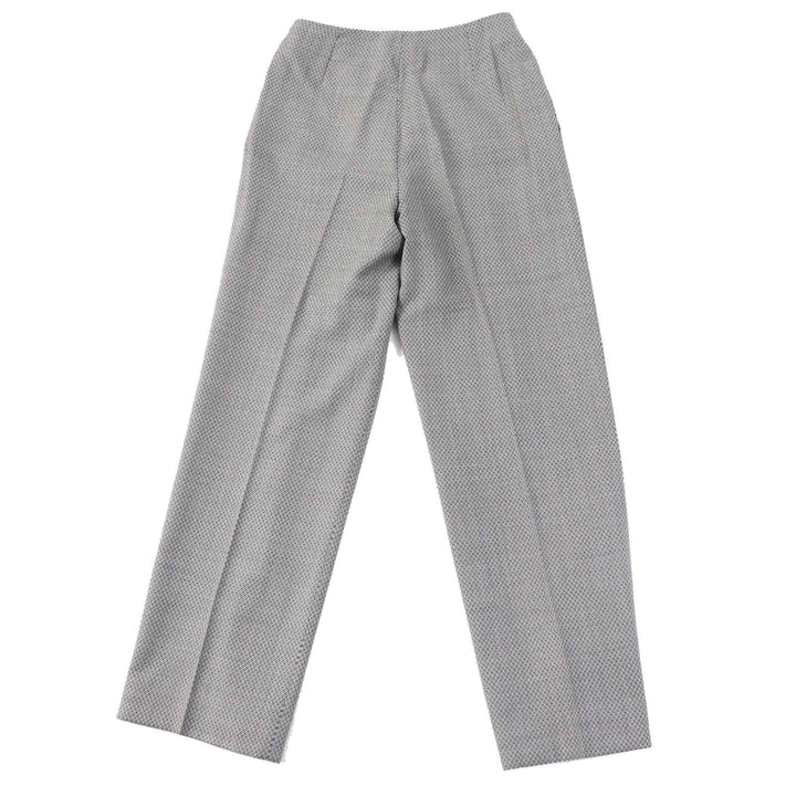 Excellent HERMES Pants Rare H Pattern Archive Black Grey wool Women 34
