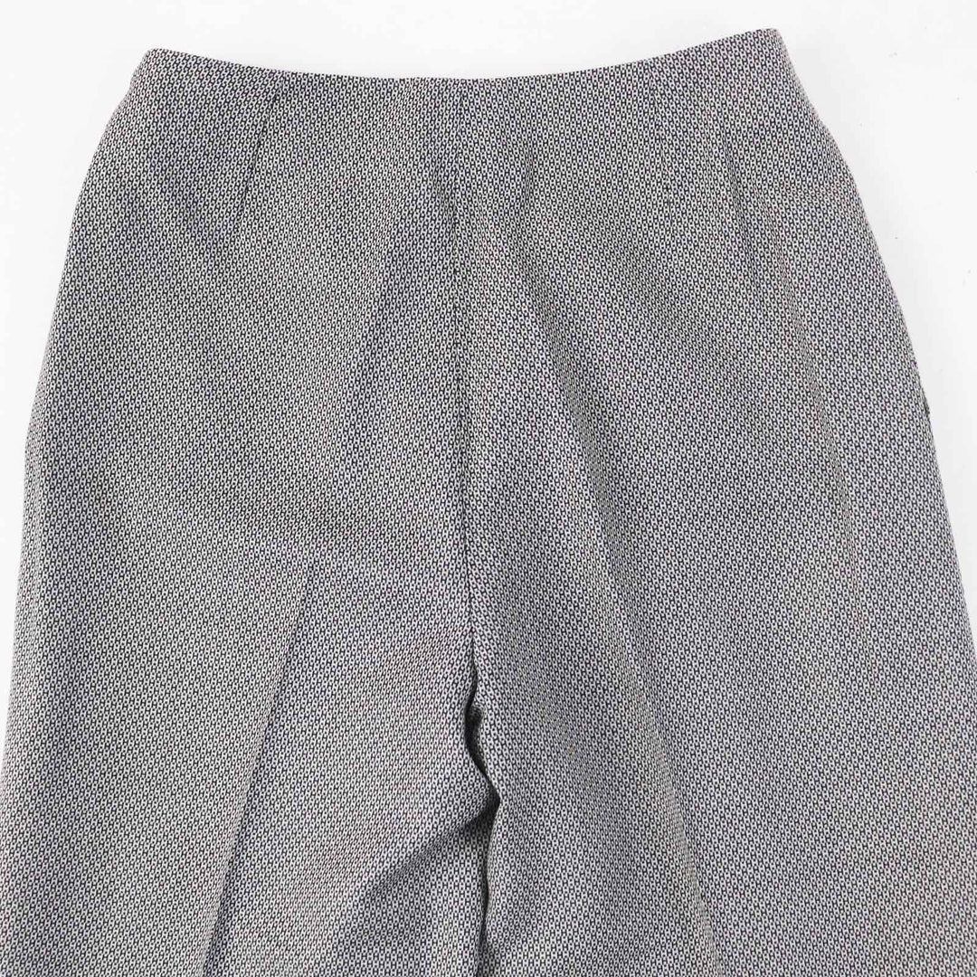 Excellent HERMES Pants Rare H Pattern Archive Black Grey wool Women 34