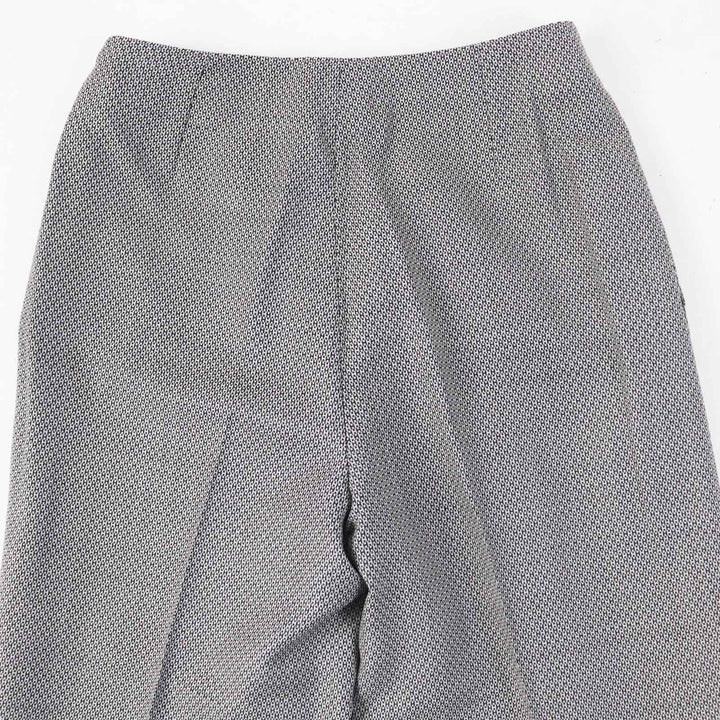 Excellent HERMES Pants Rare H Pattern Archive Black Grey wool Women 34