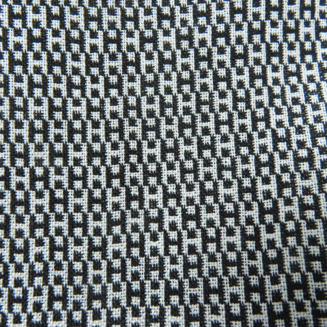 Excellent HERMES Pants Rare H Pattern Archive Black Grey wool Women 34