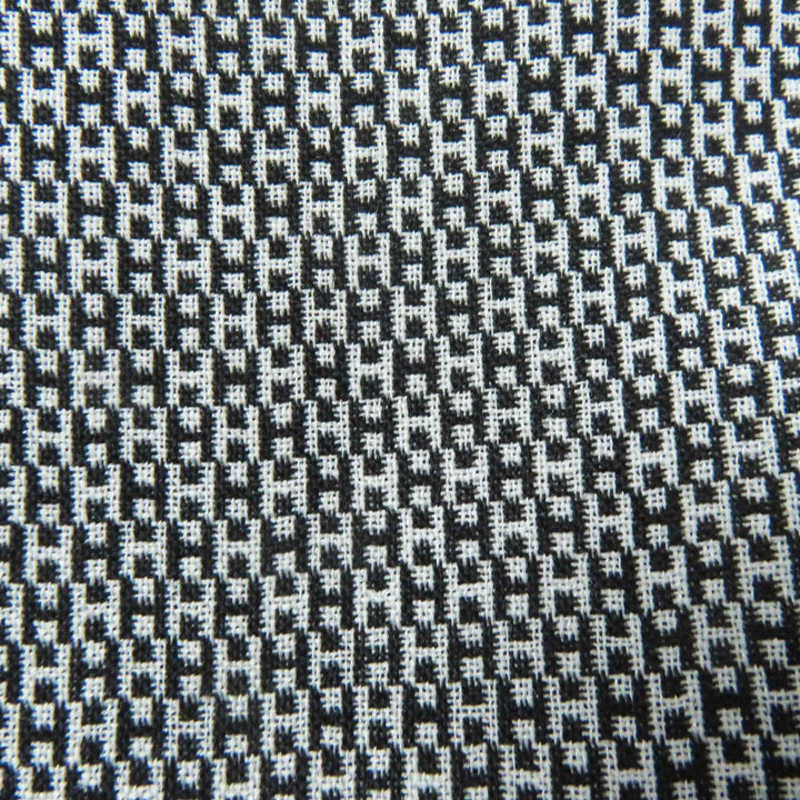 Excellent HERMES Pants Rare H Pattern Archive Black Grey wool Women 34