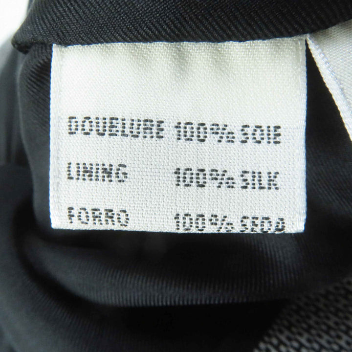 Excellent HERMES Pants Rare H Pattern Archive Black Grey wool Women 34