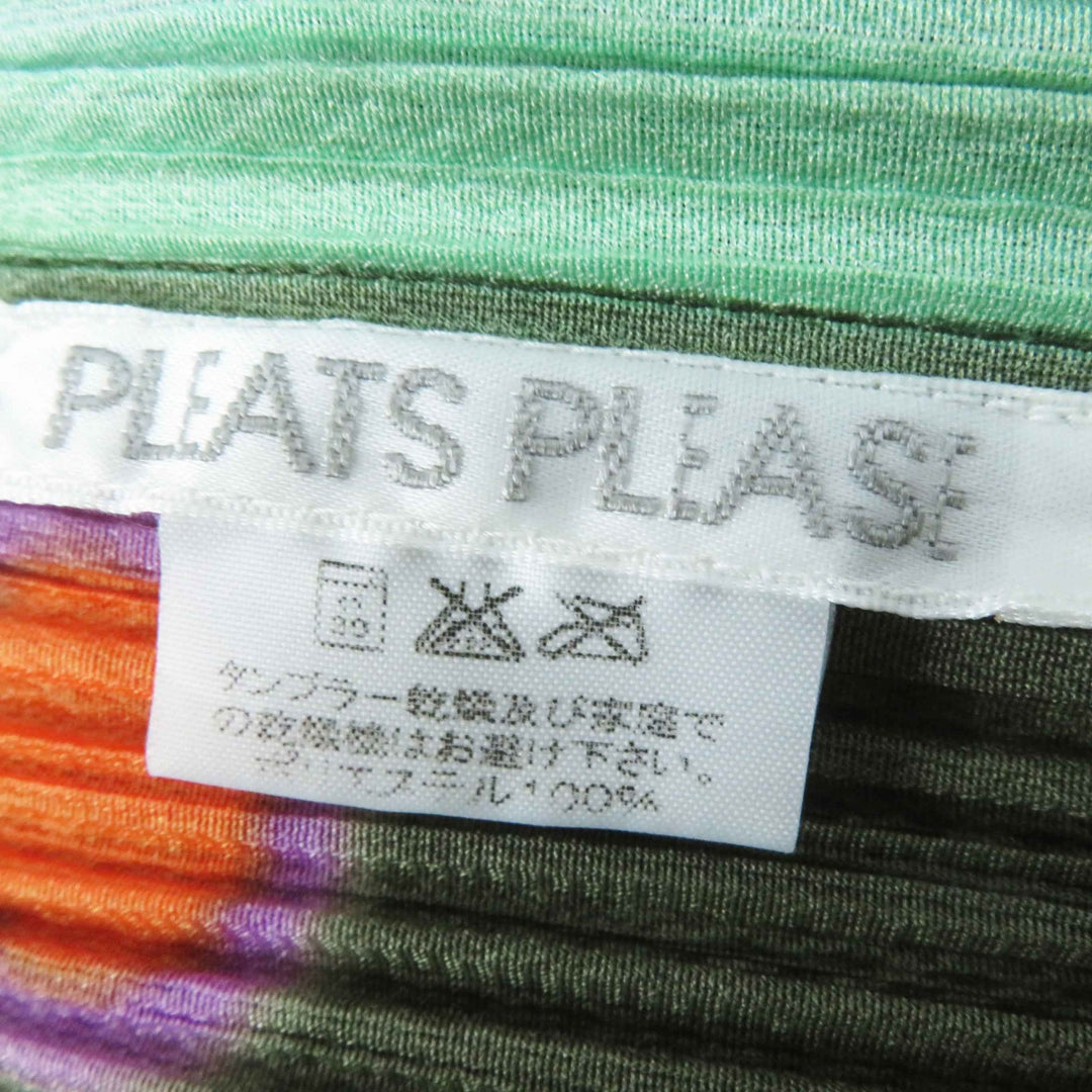 Excellent PLEATS PLEASE Tunic Planet SpacePattern Hem Balloon Mesh Layered Sleeveless Khaki polyester Women 3 PP12-JH322